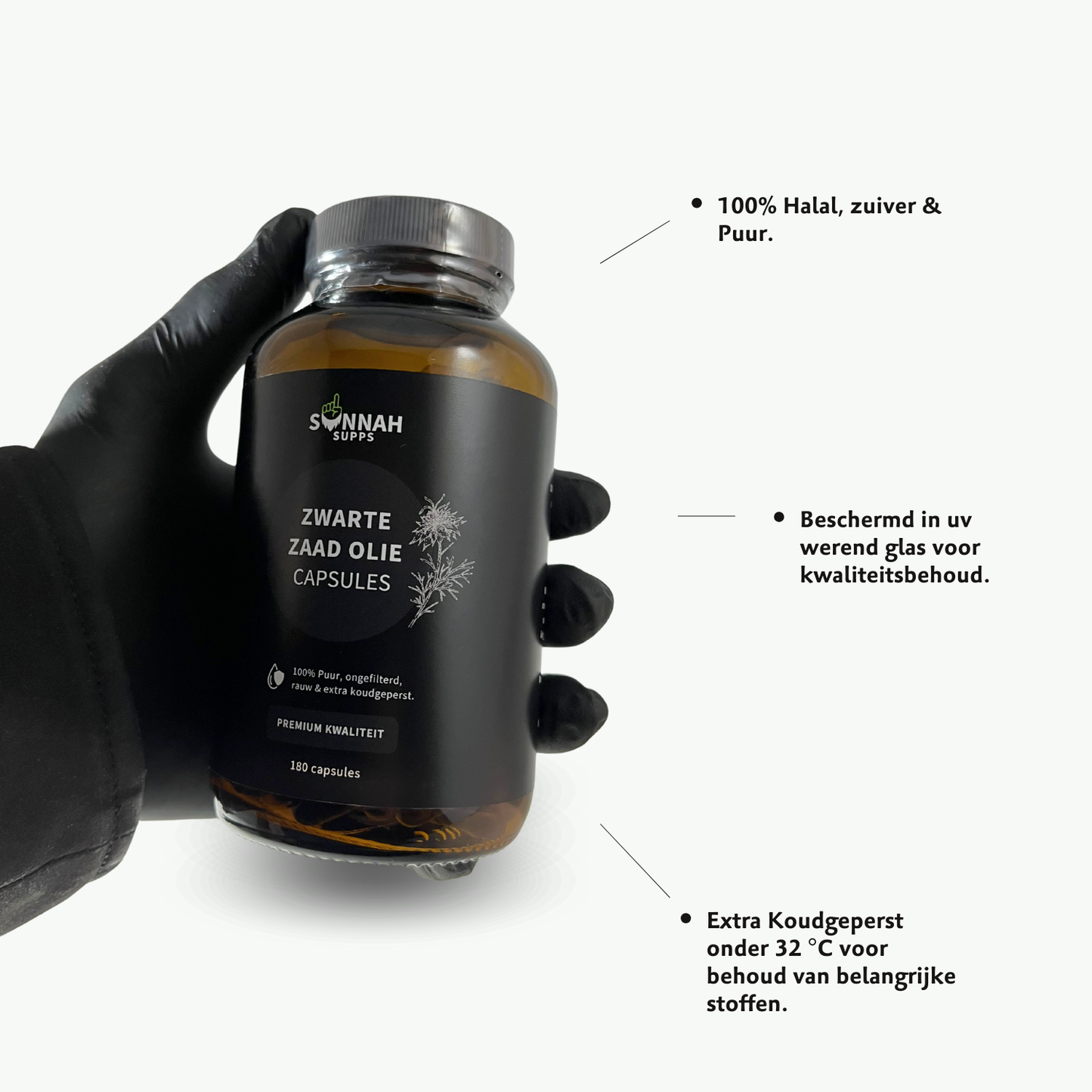 Pure zwarte zaad olie capsules